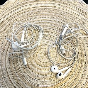 2 sets of Apple official EarPods (3.5mm headphone plug) with Lightning adapter